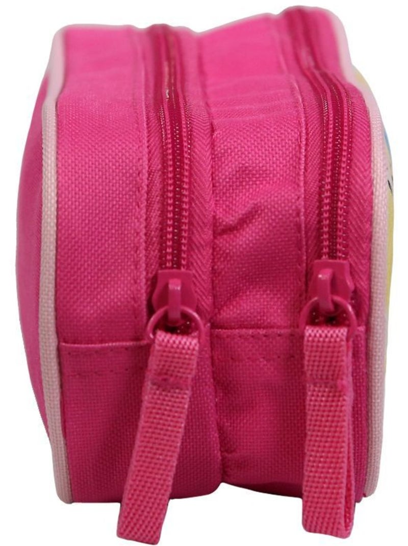 Trousse scolaire 2 compartiments Disney Princesses Rose Bagtrotter Rose - Kiabi