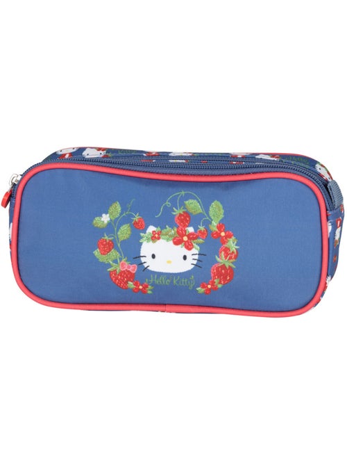 Trousse scolaire 2 compartiments HELLO KITTY Strawberry bleu rouge - Kiabi Trousse scolaire 2 compartiments HELLO KITTY Strawberry bleu rouge - Kiabi