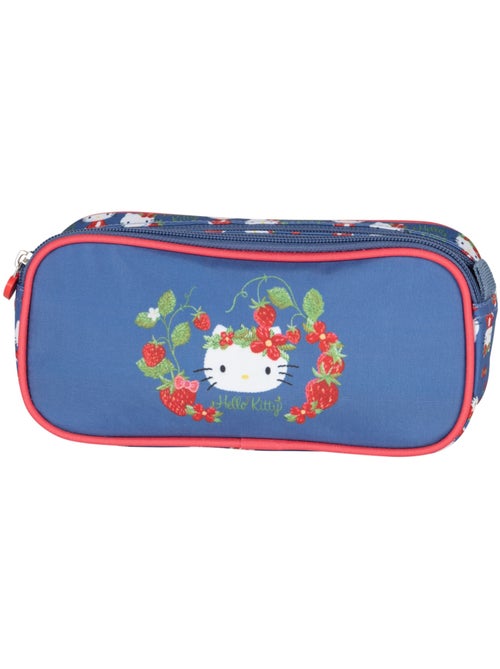 Trousse scolaire 2 compartiments HELLO KITTY Strawberry bleu rouge - Kiabi Trousse scolaire 2 compartiments HELLO KITTY Strawberry bleu rouge - Kiabi