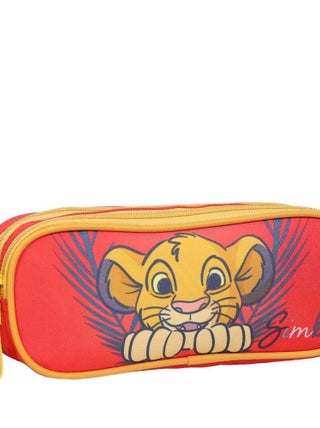 Trousse scolaire 2 compartiments Le Roi Lion Disney Rouge Bagtrotter