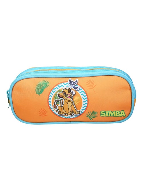 Trousse scolaire 2 compartiments Le Roi Lion Jaune - Kiabi