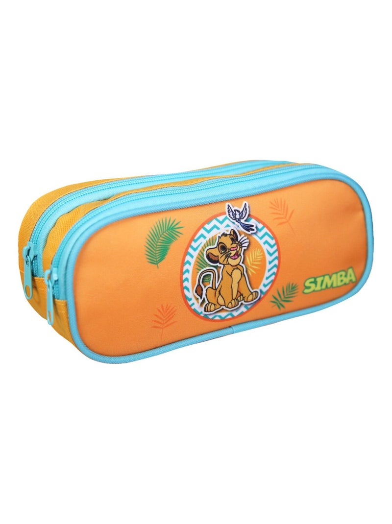 Trousse scolaire 2 compartiments Le Roi Lion Jaune Jaune - Kiabi