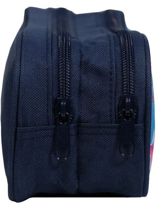 Trousse scolaire 2 compartiments Lili Lou Chat Bleue Bagtrotter - Kiabi