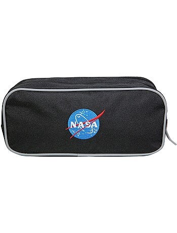 Trousse scolaire 2 compartiments Nasa Astronaute Noire Bagtrotter
