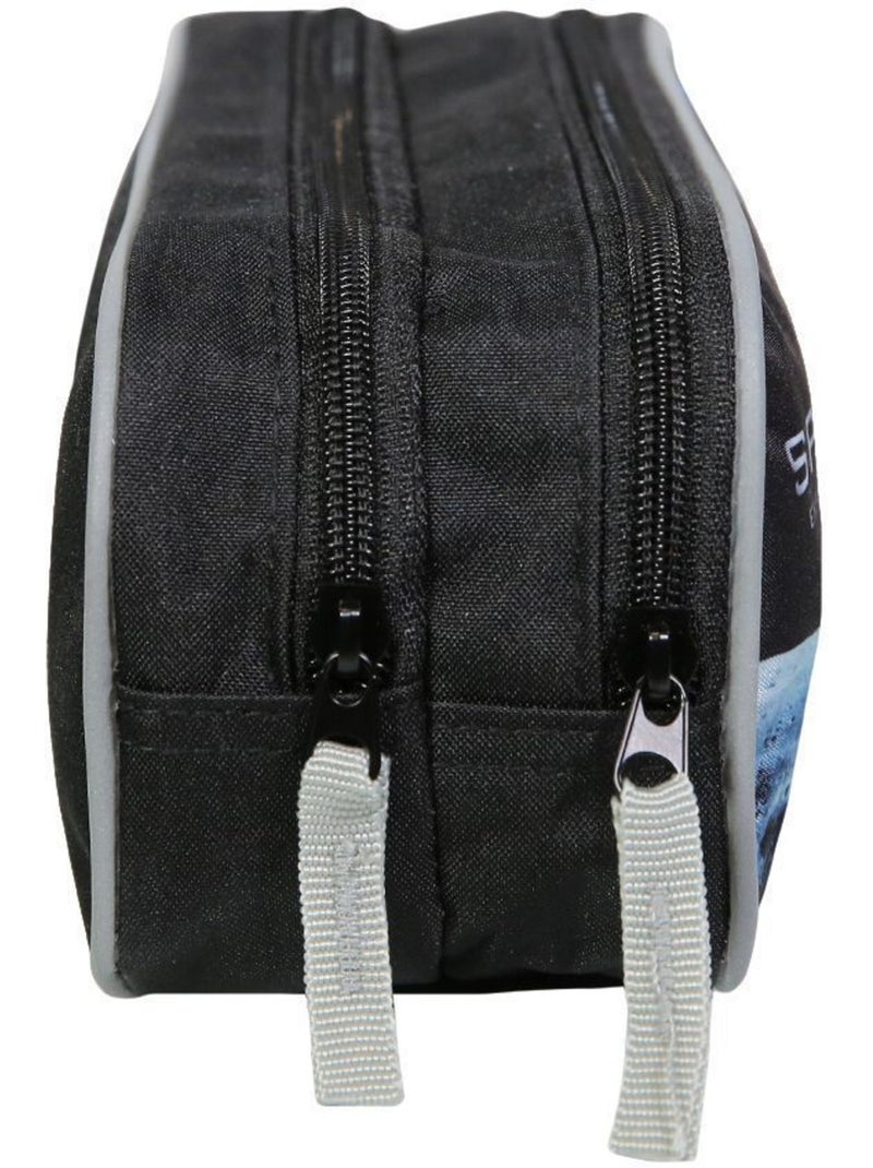 Trousse scolaire 2 compartiments Nasa Astronaute Noire Bagtrotter Noir - Kiabi
