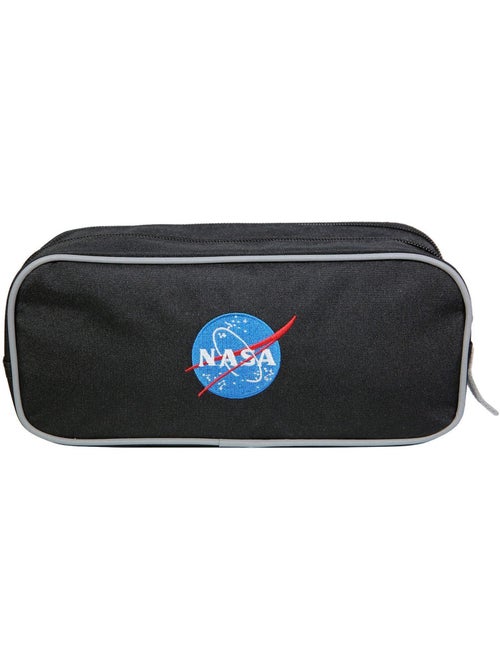 Trousse scolaire 2 compartiments Nasa Astronaute Noire Bagtrotter - Kiabi