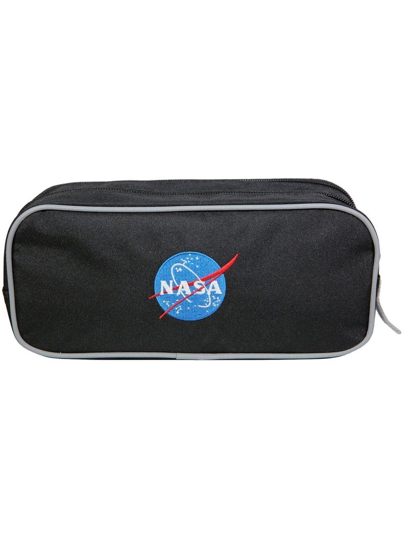 Trousse scolaire 2 compartiments Nasa Astronaute Noire Bagtrotter Noir - Kiabi