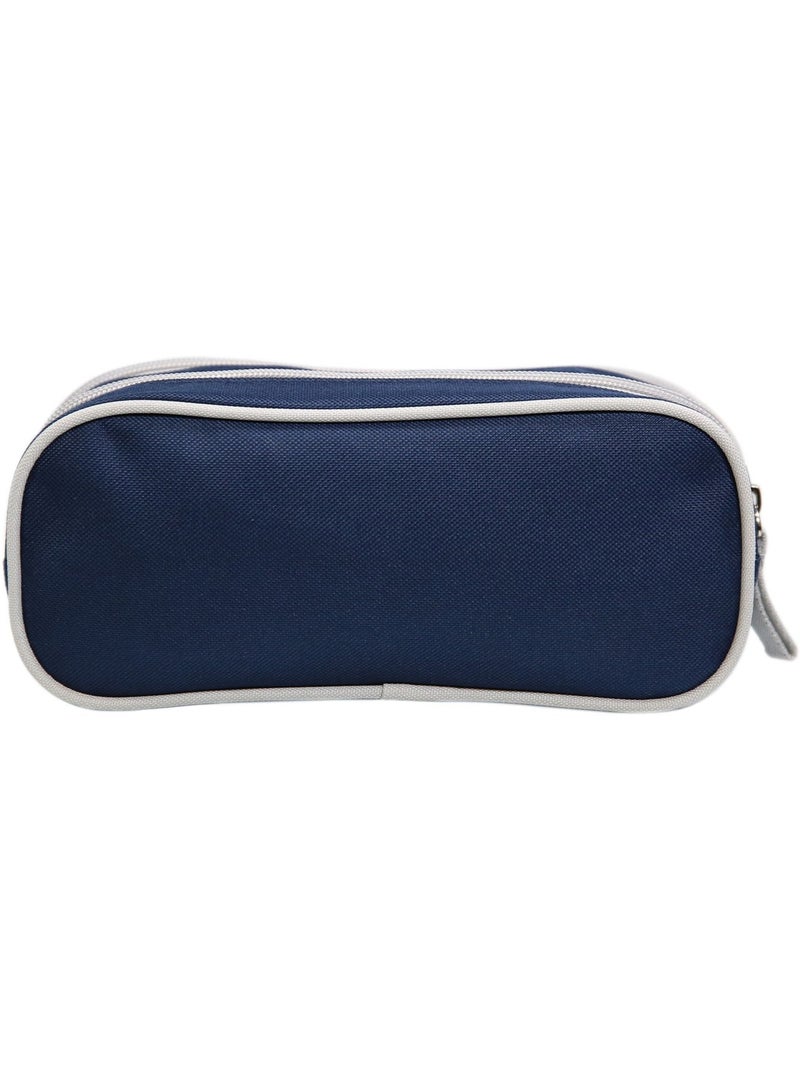 Trousse scolaire 2 compartiments Phileas Football Bleue Bagtrotter Bleu - Kiabi
