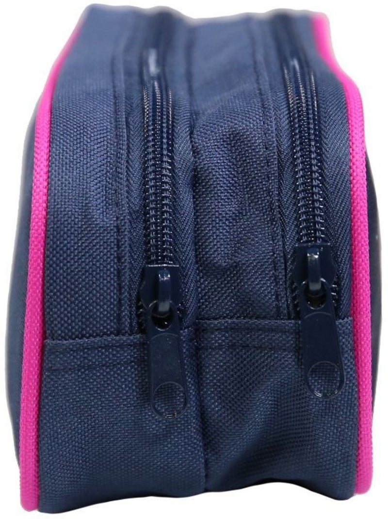 Trousse scolaire 2 compartiments Poivre Blanc Coeur Love Bleue Bagtrotter Bleu - Kiabi