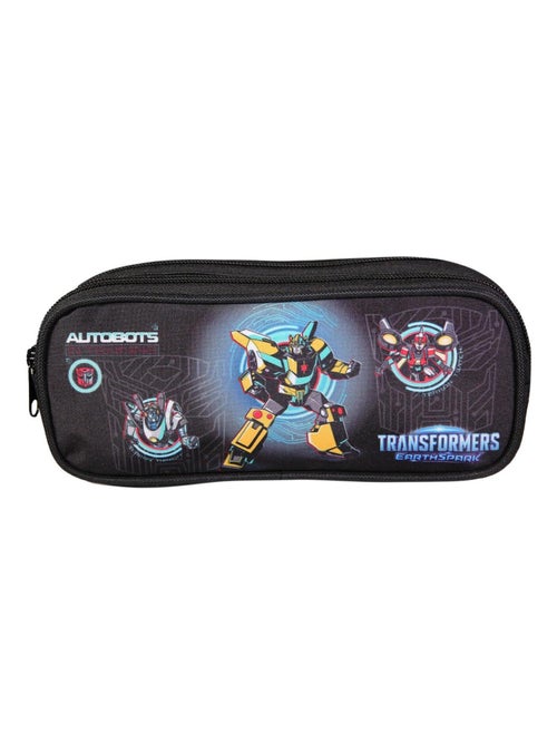 Trousse scolaire 2 compartiments Transformers Noir - Kiabi