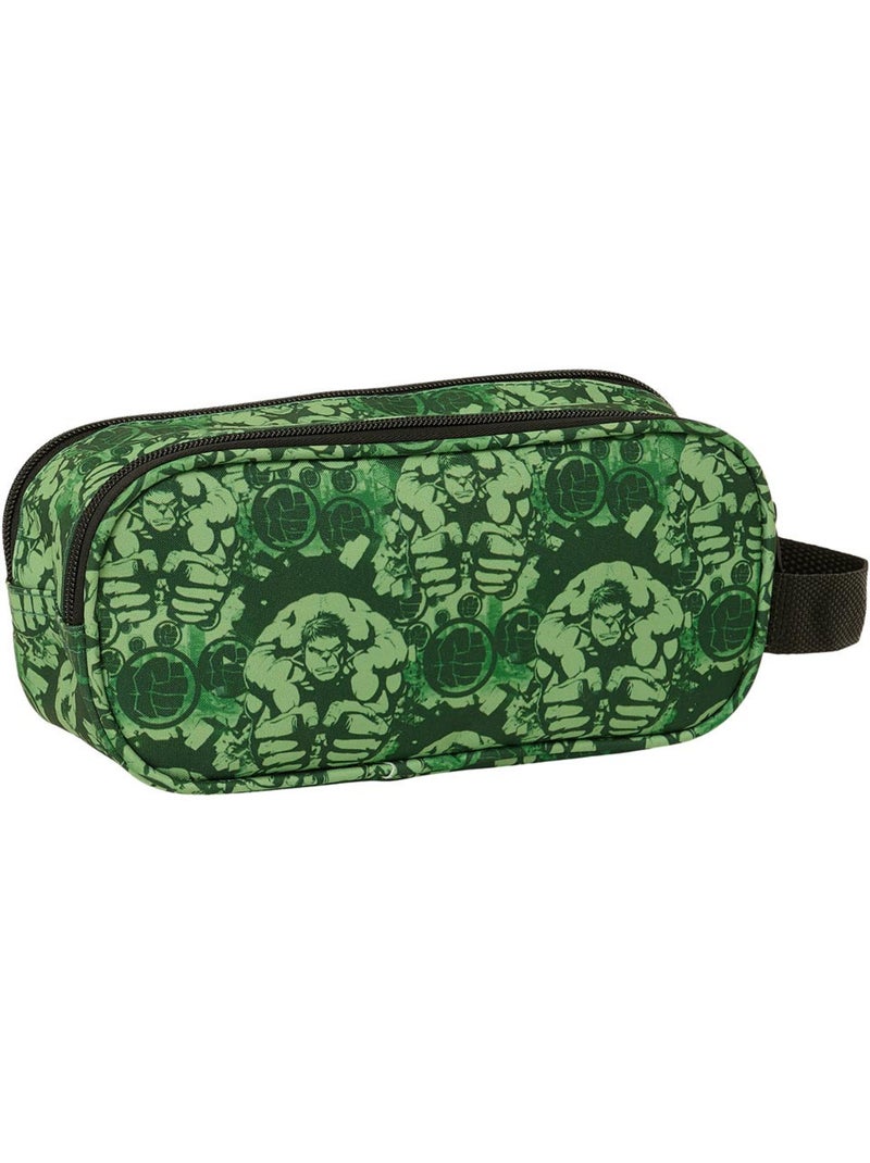 Trousse scolaire Avengers Safta Hulk 3D en textile Noir Vert - Kiabi