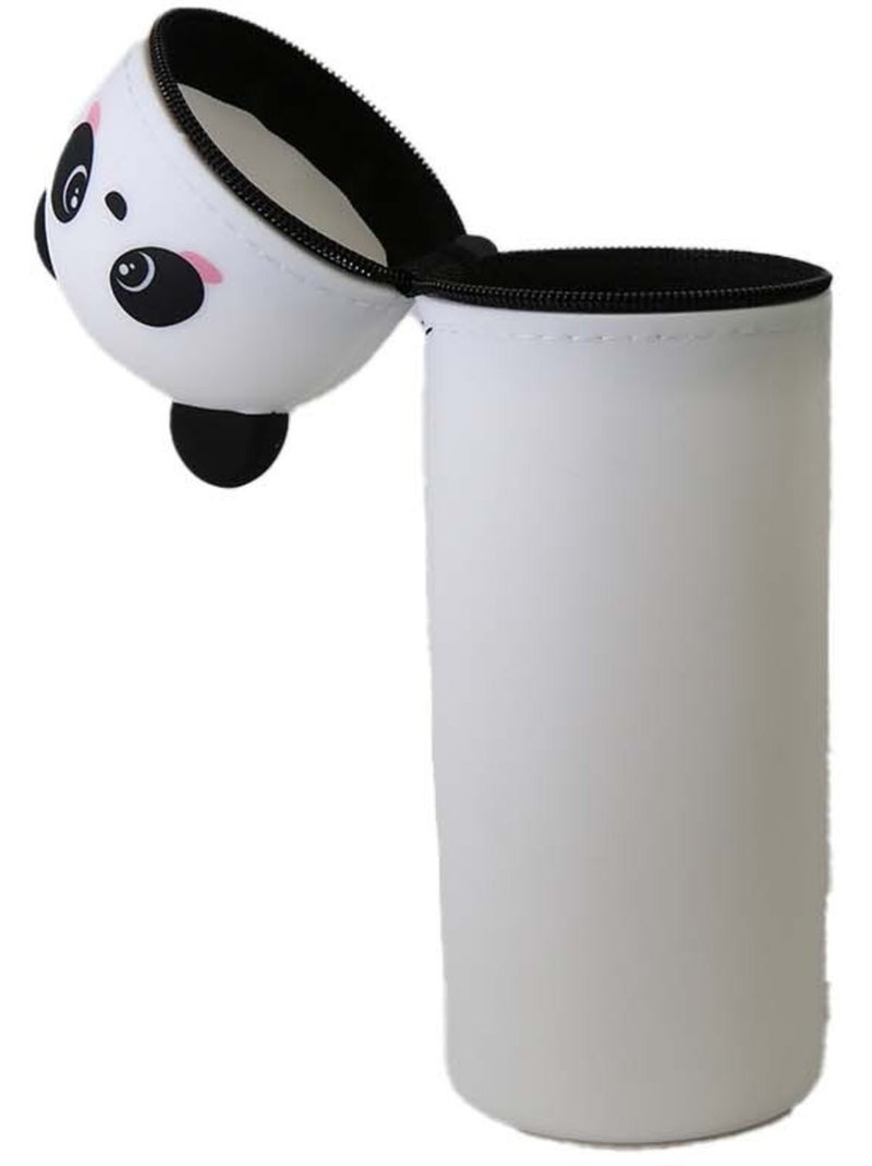 Trousse scolaire cylindrique fille 1 compartiment Panda blanc Blanc - Kiabi