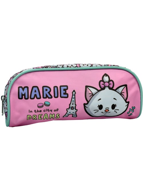 Trousse scolaire Disney à motif Marie Aristochat 2 compartiments - Kiabi