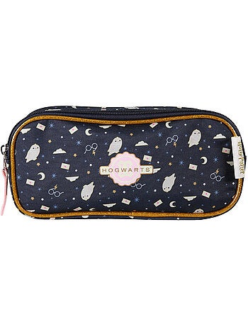 Trousse scolaire enfant 2 compartiments HARRY POTTER bleu marine doré