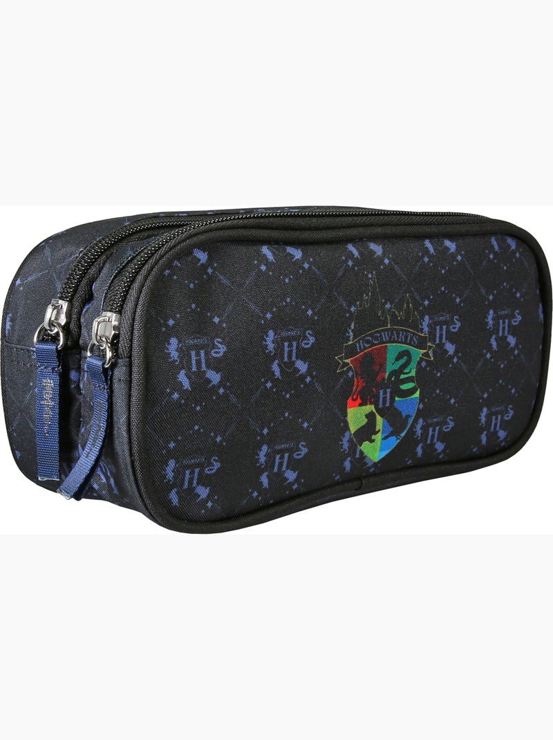 Trousse scolaire enfant 2 compartiments HARRY POTTER noir bleu Bleu Noir - Kiabi