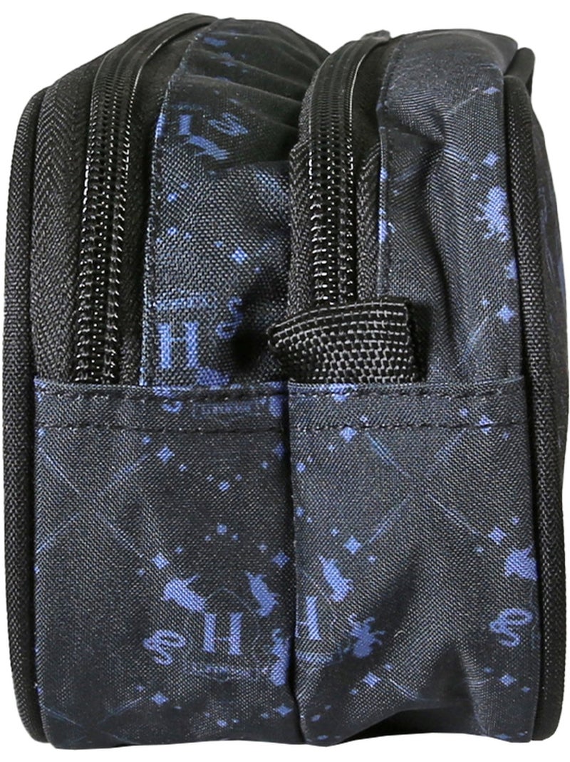 Trousse scolaire enfant 2 compartiments HARRY POTTER noir bleu Bleu Noir - Kiabi