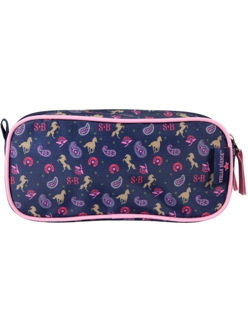 Trousse scolaire enfant double compartiment STALLA BIANCA Cow Girl bleue - Kiabi Trousse scolaire enfant double compartiment STALLA BIANCA Cow Girl bleue - Kiabi