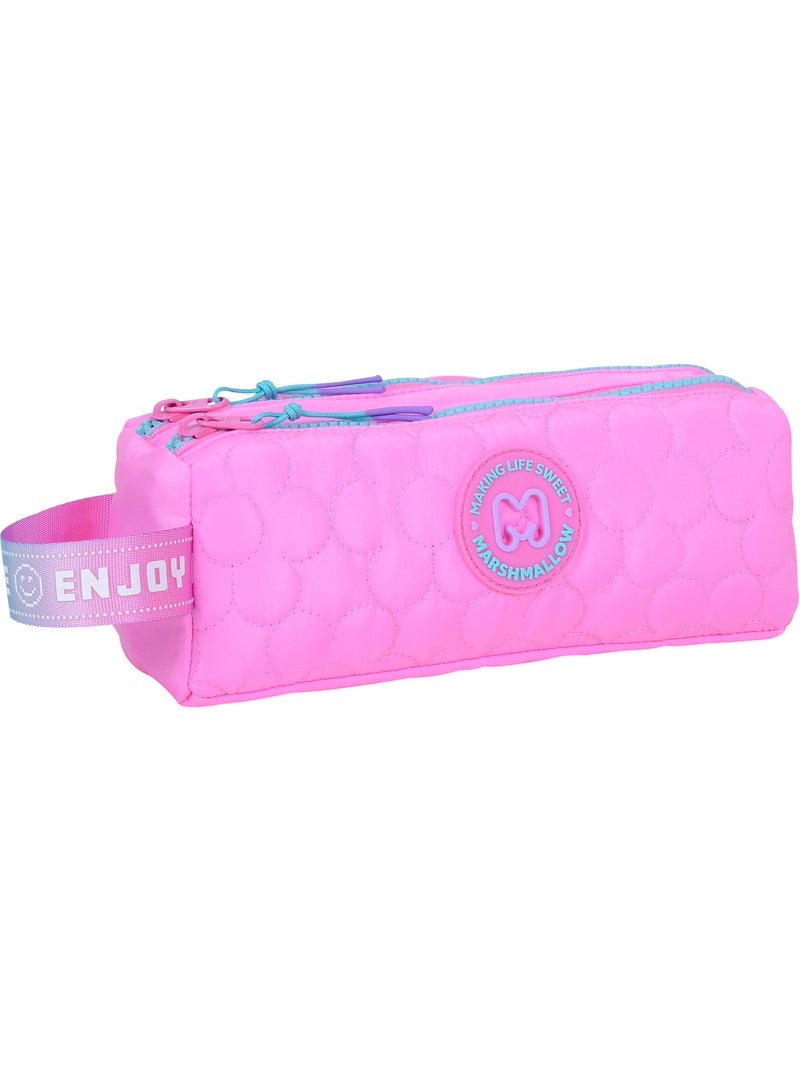 Trousse scolaire fille 2 compartiments MARSHMALLOW Blush rose Rose - Kiabi