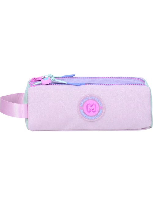 Trousse scolaire fille double compartiment MARSHMALLOW Dégradé multicolore pastel - Kiabi