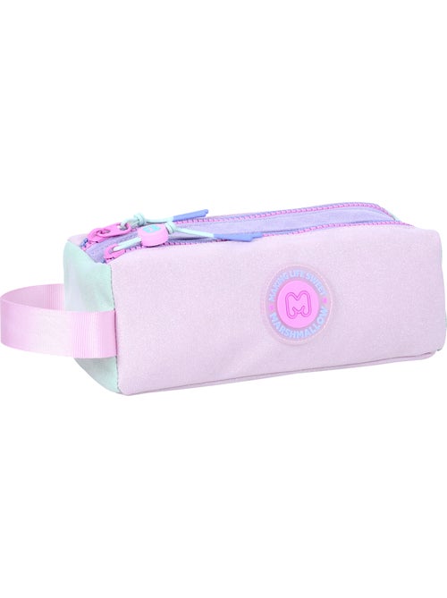 Trousse scolaire fille double compartiment MARSHMALLOW Dégradé multicolore pastel - Kiabi