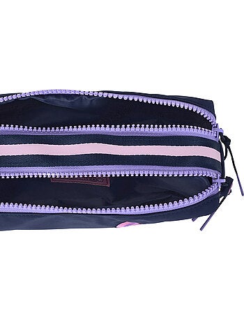 Trousse scolaire fille double compartiment MARSHMALLOW Glimmed bleu nuit