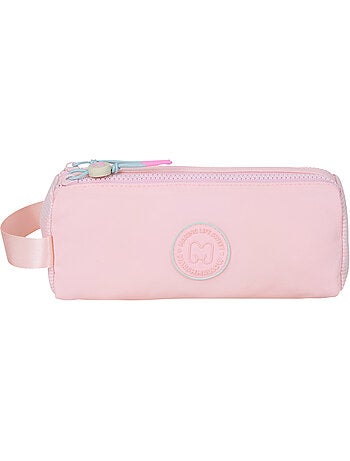 Trousse scolaire fille double compartiment MARSHMALLOW Grace Pink rose pastel