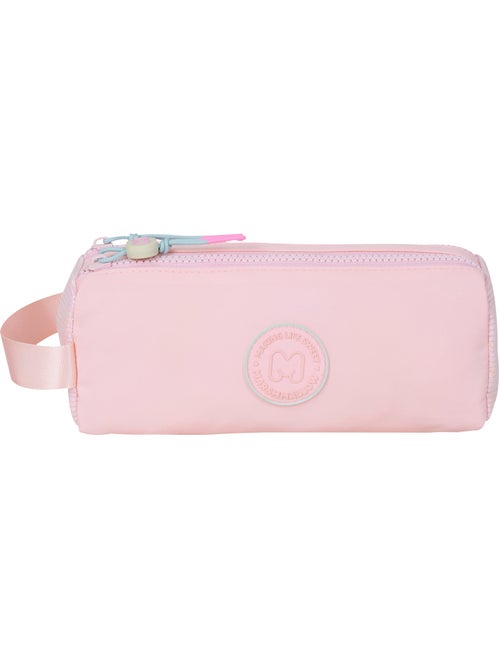 Trousse scolaire fille double compartiment MARSHMALLOW Grace Pink rose pastel - Kiabi Trousse scolaire fille double compartiment MARSHMALLOW Grace Pink rose pastel - Kiabi