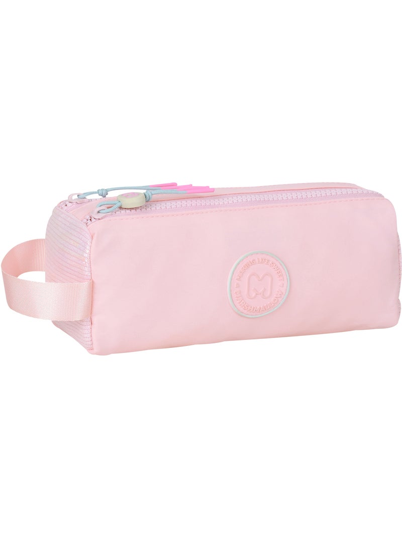 Trousse scolaire fille double compartiment MARSHMALLOW Grace Pink rose pastel Rose - Kiabi