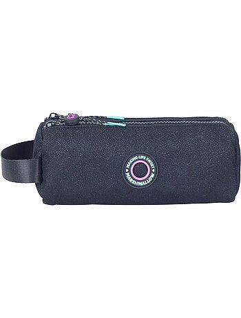 Trousse scolaire fille double compartiment MARSHMALLOW Nighty noire