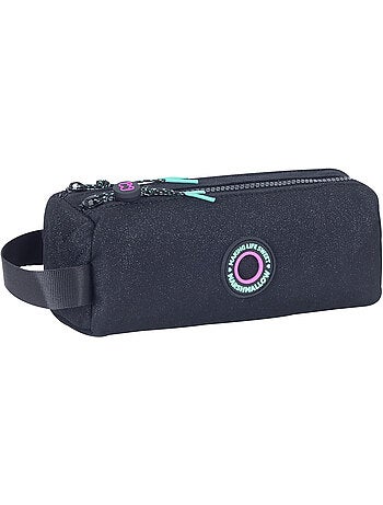 Trousse scolaire fille double compartiment MARSHMALLOW Nighty noire