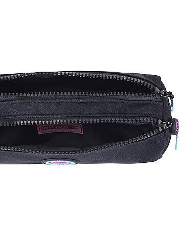 Trousse scolaire fille double compartiment MARSHMALLOW Nighty noire