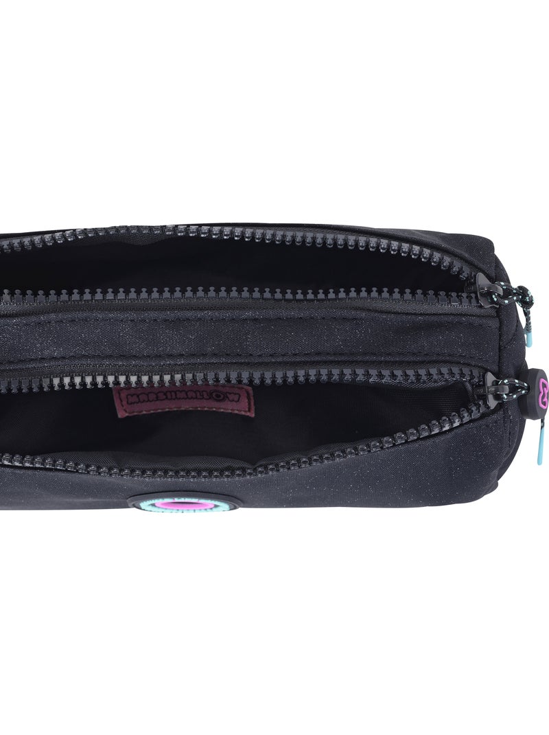 Trousse scolaire fille double compartiment MARSHMALLOW Nighty noire Noir Noir - Kiabi