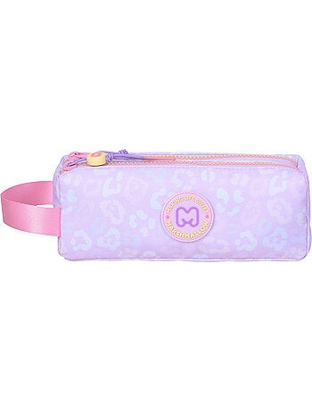 Trousse scolaire fille double compartiment MARSHMALLOW Party Jungle pastel