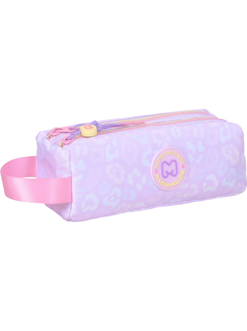Trousse scolaire fille double compartiment MARSHMALLOW Party Jungle pastel Rose pastel - Kiabi