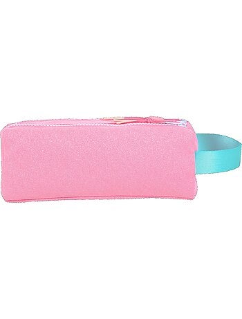 Trousse scolaire fille double compartiment MARSHMALLOW Sweet Glow Pink rose brillant