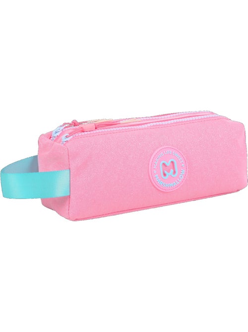 Trousse scolaire fille double compartiment MARSHMALLOW Sweet Glow Pink rose brillant - Kiabi Trousse scolaire fille double compartiment MARSHMALLOW Sweet Glow Pink rose brillant - Kiabi