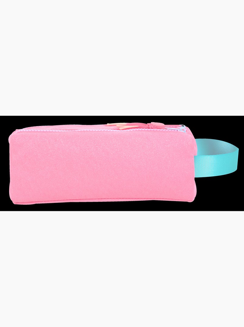 Trousse scolaire fille double compartiment MARSHMALLOW Sweet Glow Pink rose brillant Bleu Rose - Kiabi