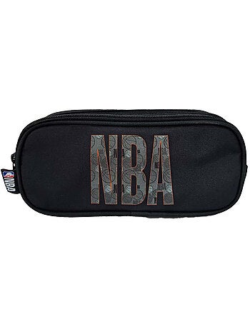 Trousse scolaire garçon 2 compartiments NBA noire