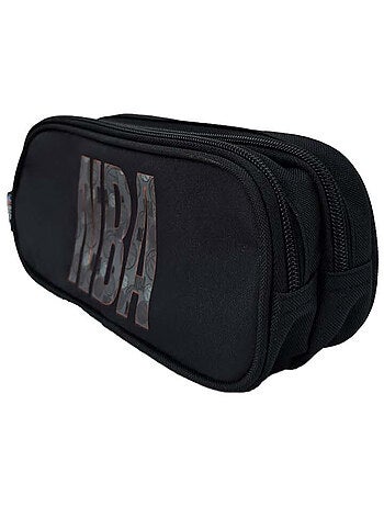 Trousse scolaire garçon 2 compartiments NBA noire