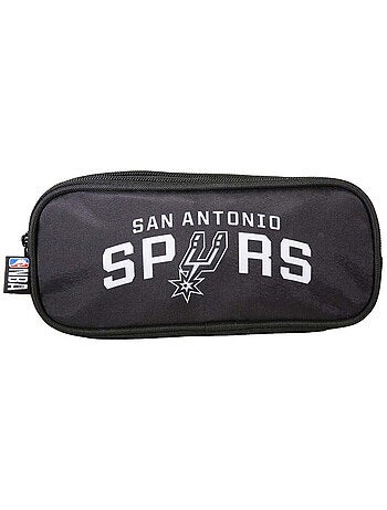 Trousse scolaire garçon 2 compartiments NBA San Antonio Spurs noire