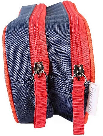 Trousse scolaire garçon 2 compartiments PHILEAS Voiture bleu rouge
