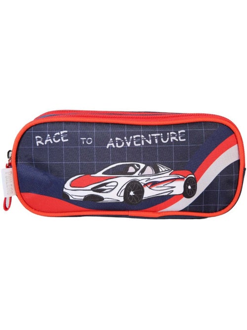Trousse scolaire garçon 2 compartiments PHILEAS Voiture bleu rouge - Kiabi Trousse scolaire garçon 2 compartiments PHILEAS Voiture bleu rouge - Kiabi