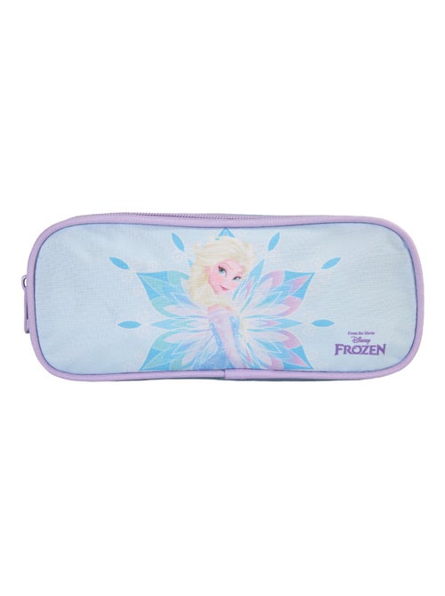 Trousse scolaire La Reine des Neiges 2 compartiments turquoise – bagtrotter - Kiabi