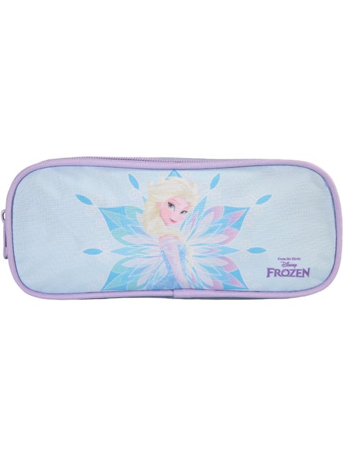 Trousse scolaire La Reine des Neiges 2 compartiments turquoise – bagtrotter - Kiabi