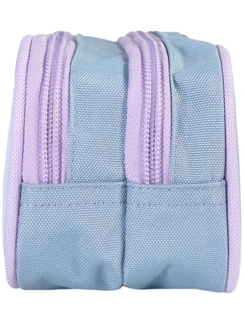 Trousse scolaire La Reine des Neiges 2 compartiments turquoise – bagtrotter - Kiabi
