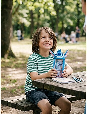 Trousse scolaire motif point résistante stitch disney