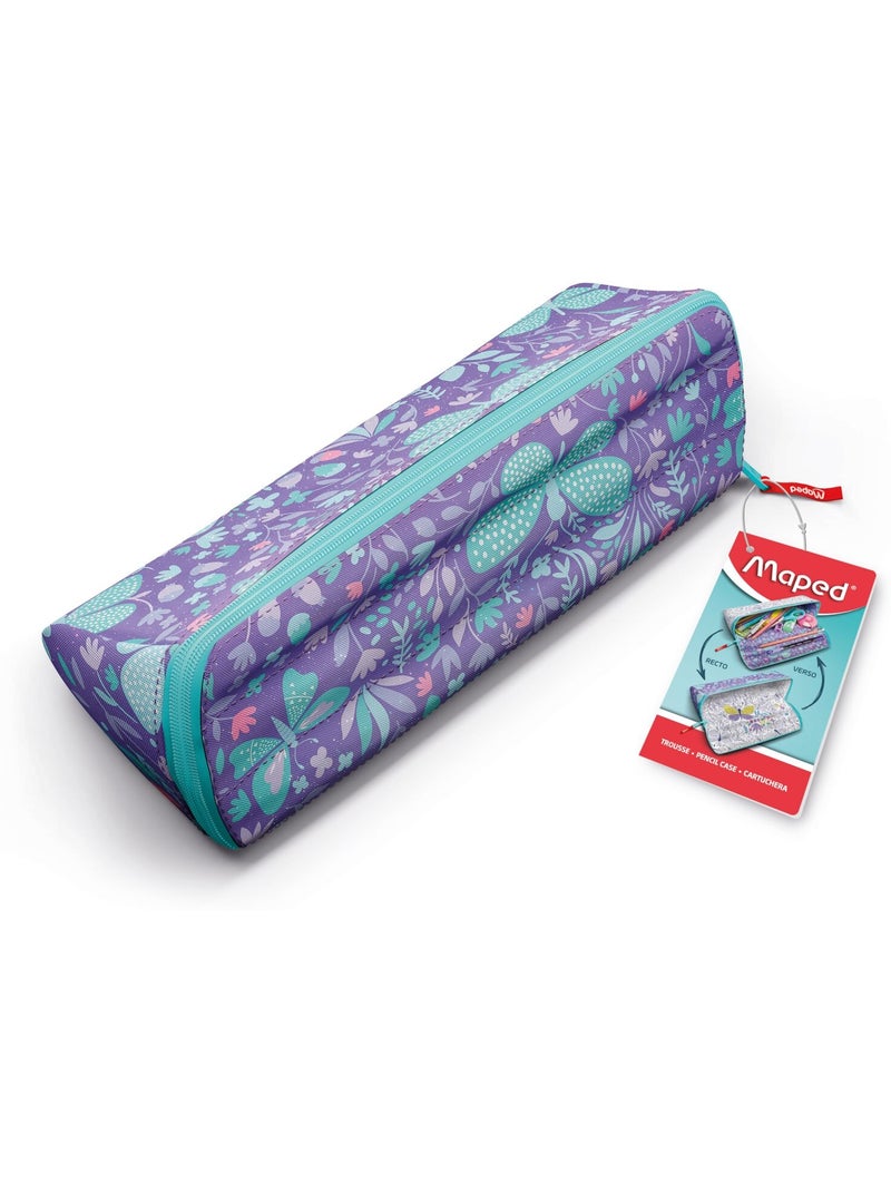 Trousse scolaire ouverture xxl trousse Violet - Kiabi