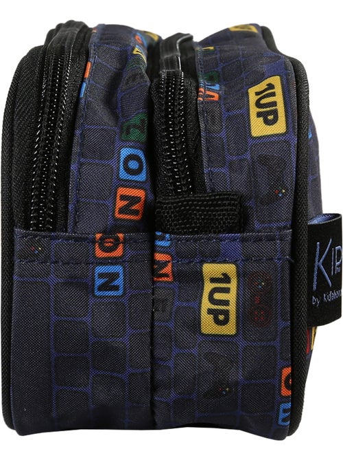 Trousse scolaire rectangulaire 2 compartiments KIP School Time bleu noir - Kiabi Trousse scolaire rectangulaire 2 compartiments KIP School Time bleu noir - Kiabi