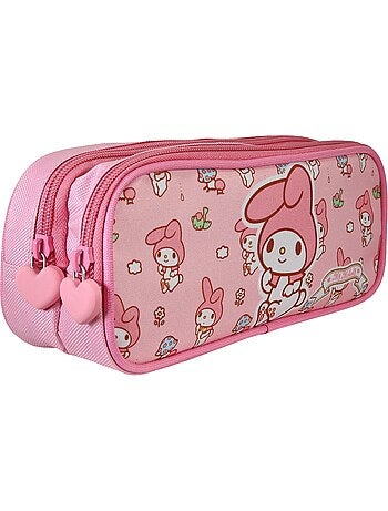 Trousse scolaire rectangulaire 2 compartiments MY MELODY Leo rose
