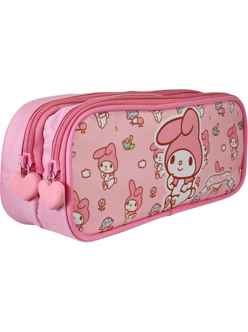 Trousse scolaire rectangulaire 2 compartiments MY MELODY Leo rose - Kiabi Trousse scolaire rectangulaire 2 compartiments MY MELODY Leo rose - Kiabi